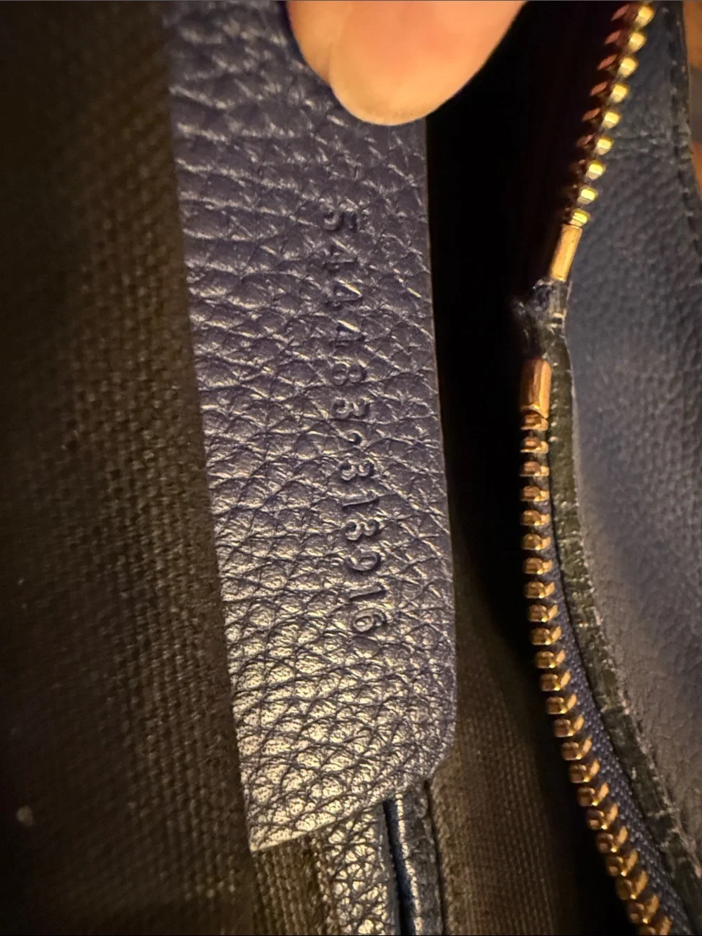 Alexander McQueen Navy Pebbled Leather, padlock zip-around, Skull Lock and Key